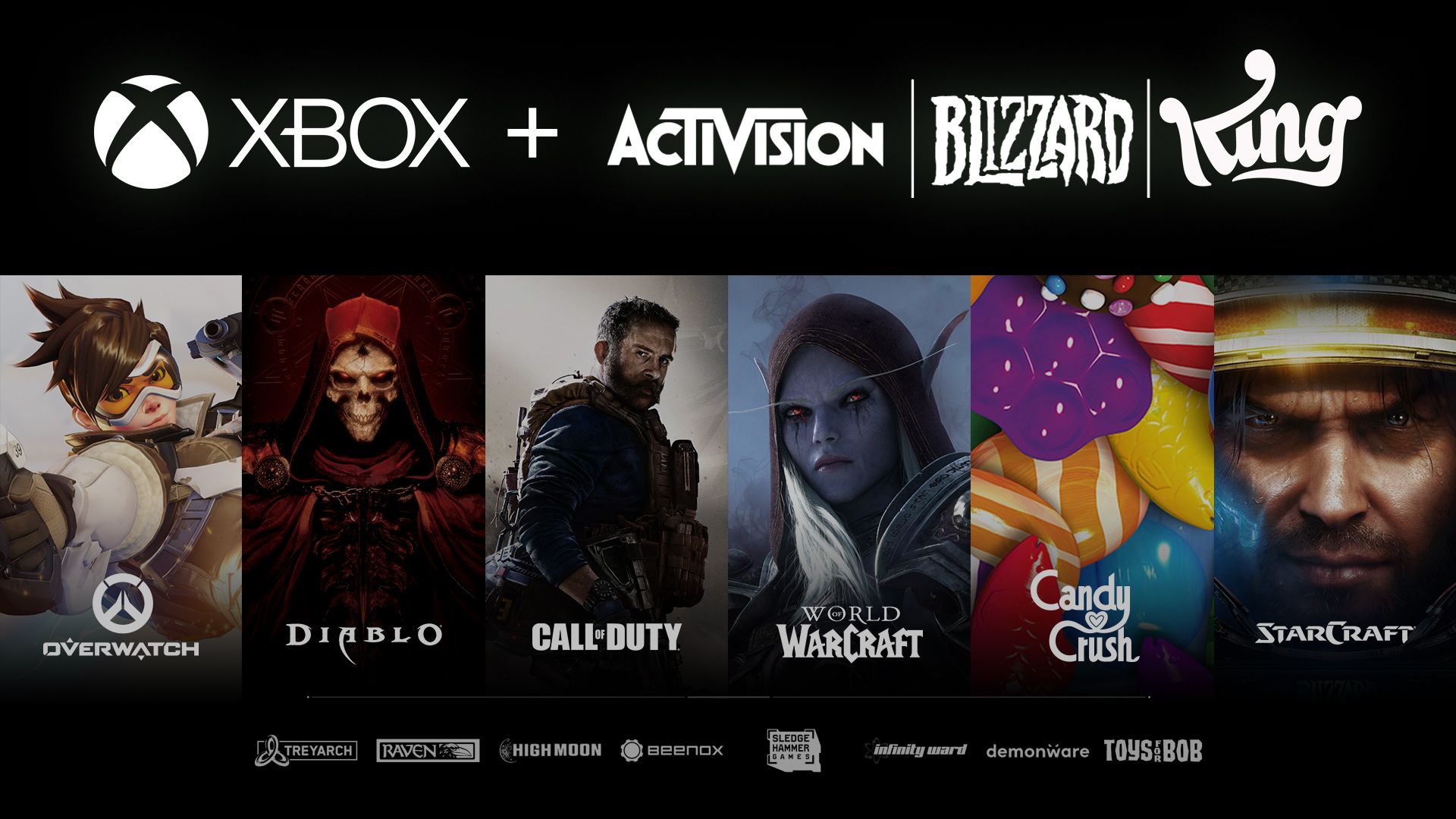 Illustration de l'article sur Microsoft s'offre ActivisionBlizzard qui rejoignent Xbox